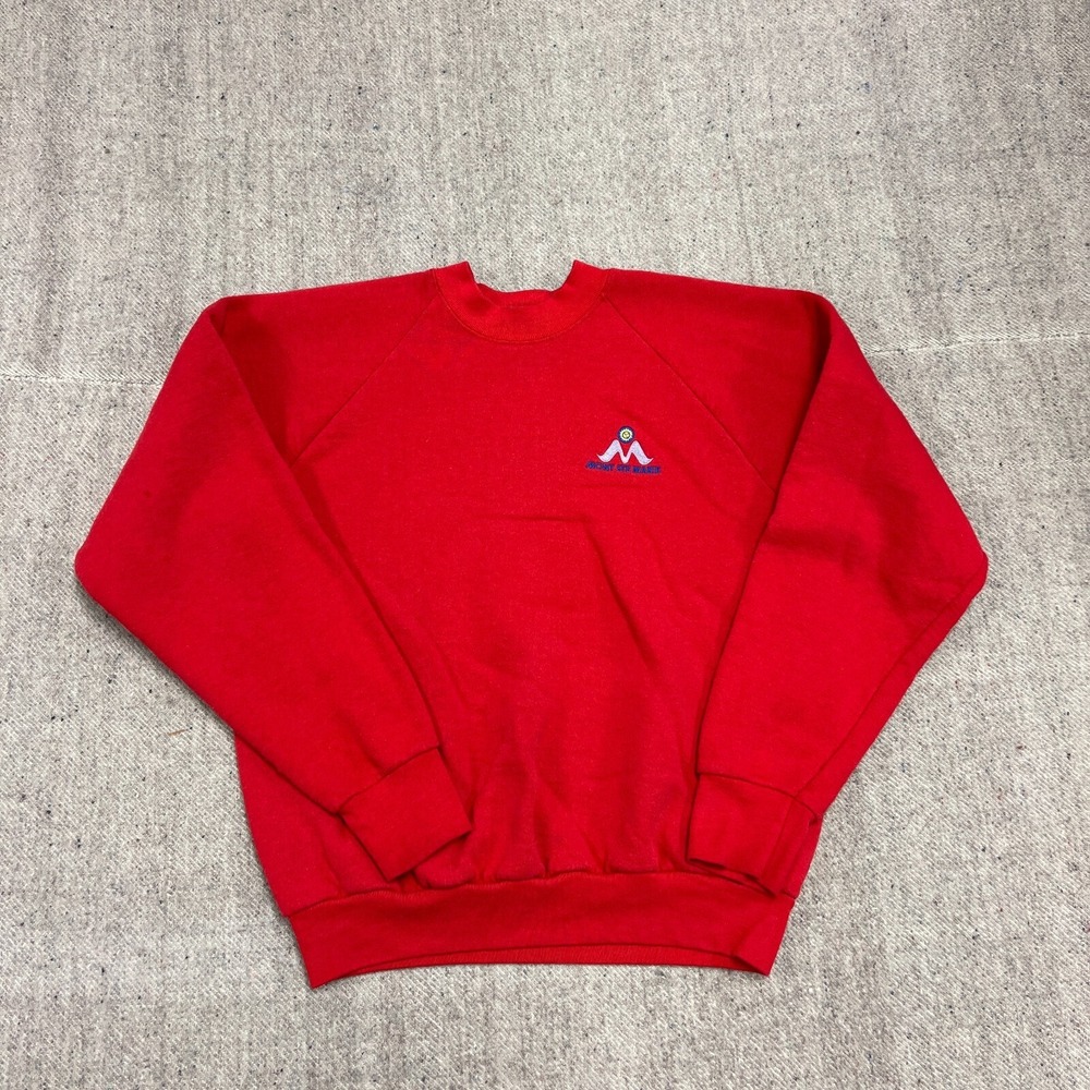 Vintage Mont Ste Marie Sweatshirt Mens Large Red‎ 1990s Quebec